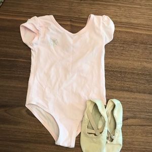 Girls ballet leotard and shoes